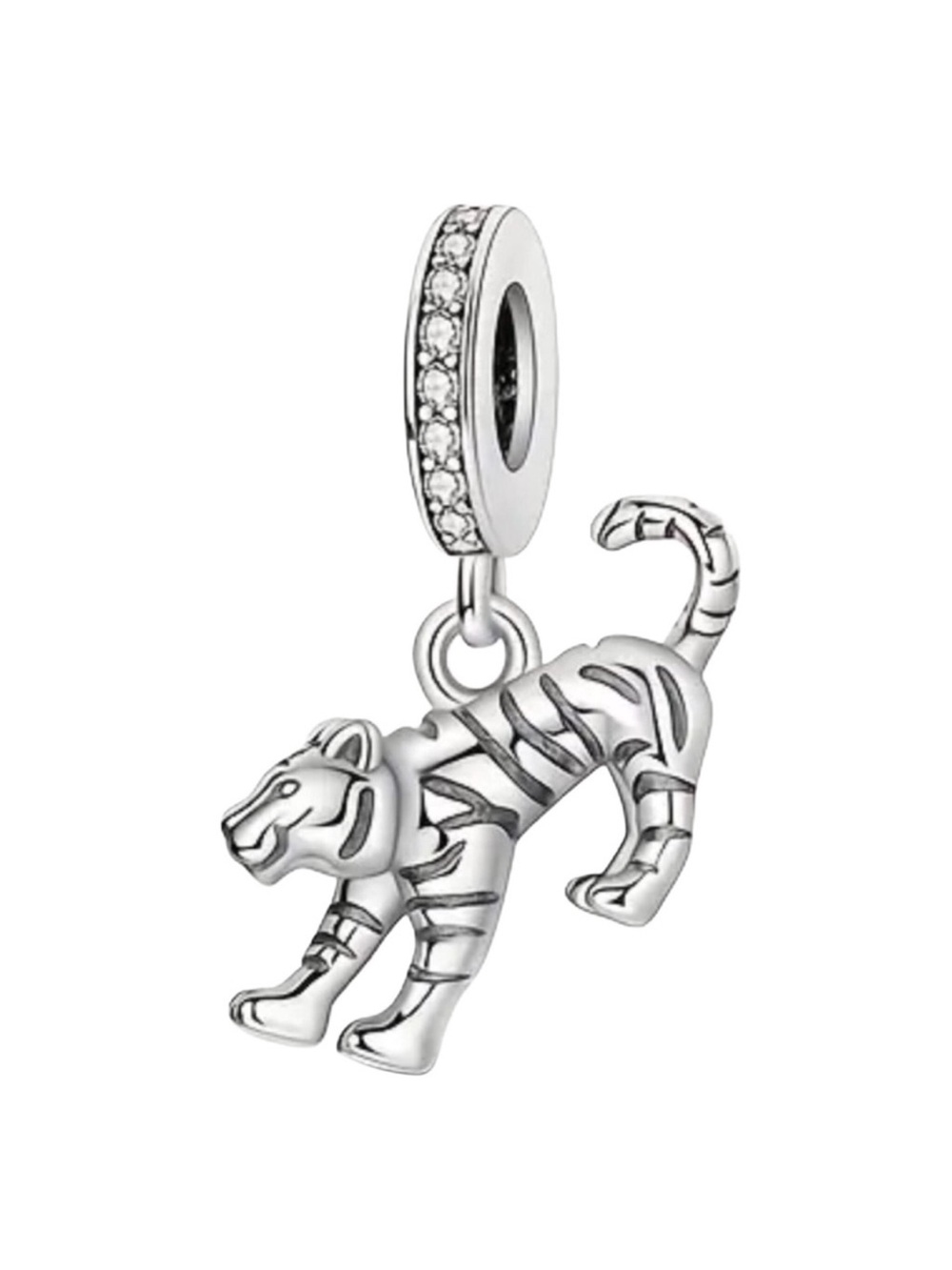 S925 Silver Zodiac Tiger Charm Pandora Style